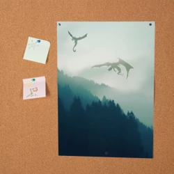 Постер Драконы над лесом dragon - фото 2