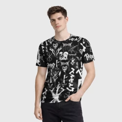 Мужская футболка 3D Berserk symbol logo Берсерк символика паттерн - фото 2