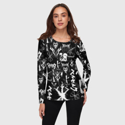 Женский лонгслив 3D Berserk symbol logo Берсерк символика паттерн - фото 2