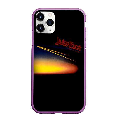 Чехол для iPhone 11 Pro Max матовый Point of Entry - Judas Priest, цвет фиолетовый