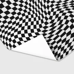 Бумага для упаковки 3D Черно-белая клетка Black and white squares - фото 2