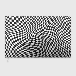 Флаг 3D Черно-белая клетка Black and white squares
