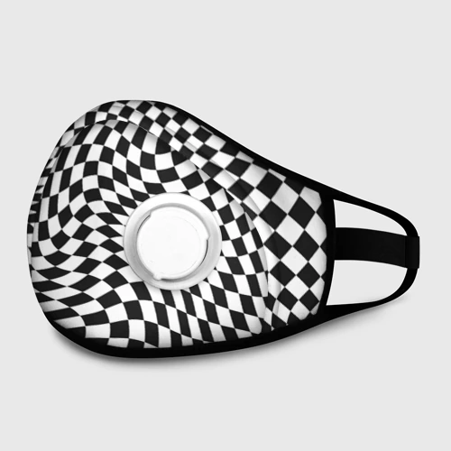 Маска из неопрена Черно-белая клетка Black and white squares