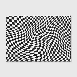 Холст прямоугольный Черно-белая клетка Black and white squares - фото 2