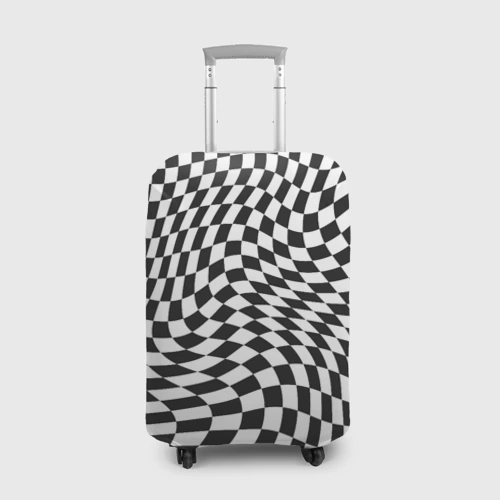 Чехол для чемодана 3D Черно-белая клетка Black and white squares