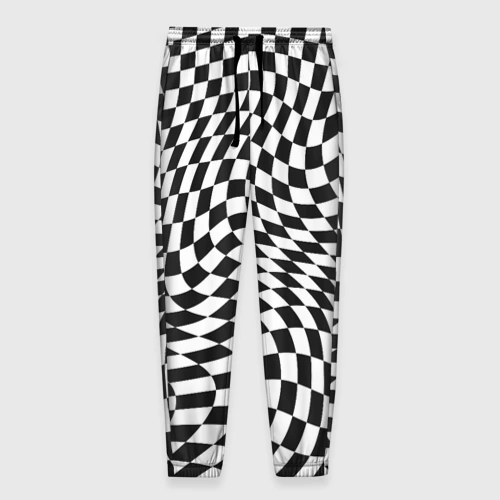 Мужские брюки 3D Черно-белая клетка Black and white squares