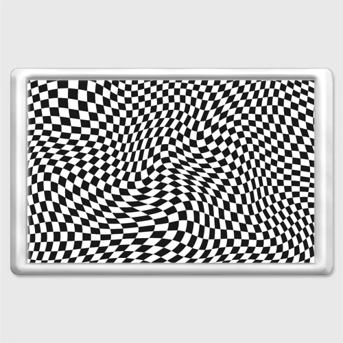 Магнит 45*70 Черно-белая клетка Black and white squares