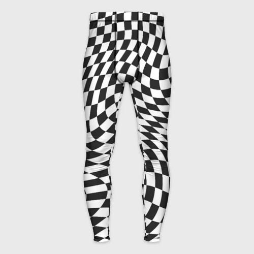 Мужские тайтсы 3D Черно-белая клетка Black and white squares