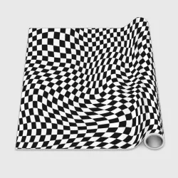 Бумага для упаковки 3D Черно-белая клетка Black and white squares - фото 2