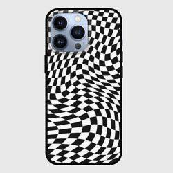 Чехол для iPhone 13 Pro Черно-белая клетка Black and white squares