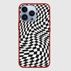 Чехол для iPhone 13 Pro Черно-белая клетка Black and white squares