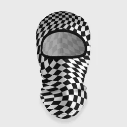 Балаклава 3D Черно-белая клетка Black and white squares
