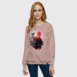 Женский свитшот хлопок Магическая битва сукуна Итадори заставка аниме - фото 2