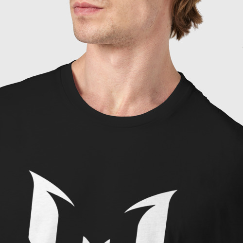 Мужская футболка хлопок с принтом Лионель Месси логотип, фото #4