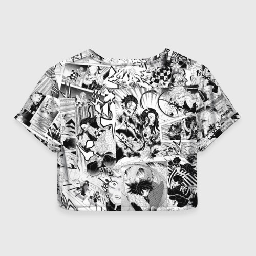 Женская футболка Crop-top 3D Манга: Клинок, рассекающий демонов, цвет 3D печать - фото 2