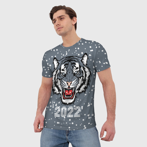 Мужская футболка 3D Водяной тигр 2022, цвет 3D печать - фото 3