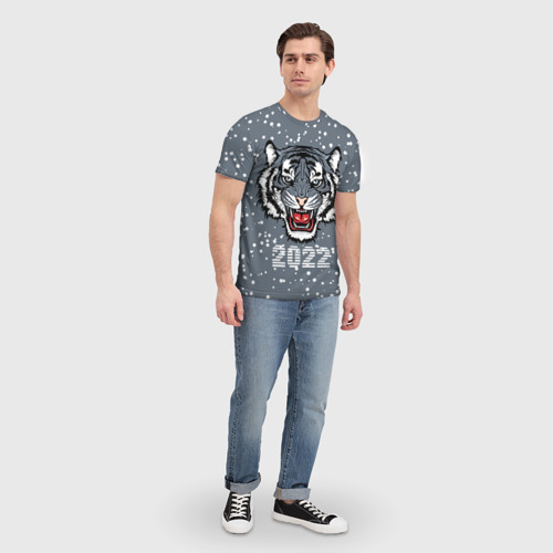 Мужская футболка 3D Водяной тигр 2022, цвет 3D печать - фото 5