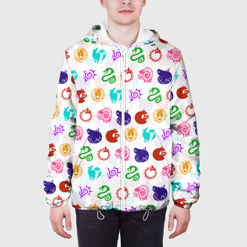 Мужская куртка 3D 7 смертных грехов цветной паттерн символы, цвет 3D печать - фото 4