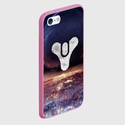 Чехол для iPhone 5/5S матовый Дестини земля Хаб, странник над городом - фото 2