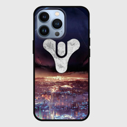 Чехол для iPhone 13 Pro Дестини земля Хаб, странник над городом