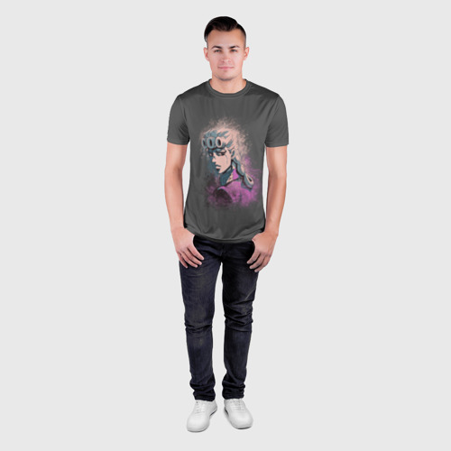 Мужская футболка 3D Slim с принтом Giorno Giovanna Paints, вид сбоку #3