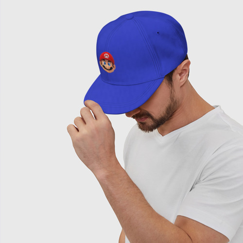 Кепка снепбек с прямым козырьком Mario head, цвет синий - фото 7