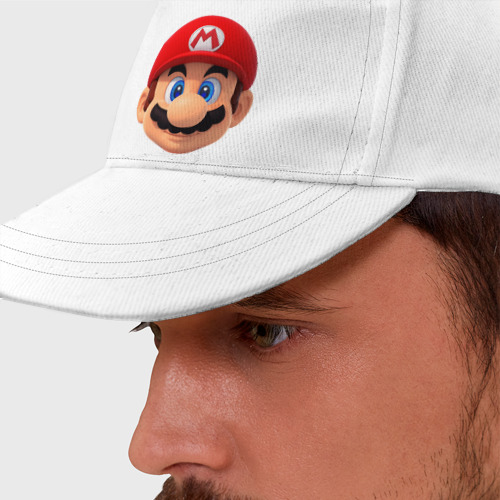 Бейсболка Mario head, цвет белый - фото 2