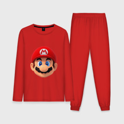 Мужская пижама с лонгсливом хлопок Mario head