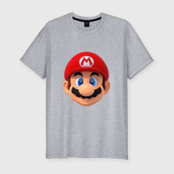 Мужская футболка хлопок Slim Mario head