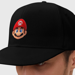 Кепка снепбек с прямым козырьком Mario head