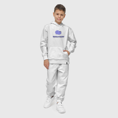 Детский костюм с толстовкой хлопок Свинотусер, цвет белый - фото 3