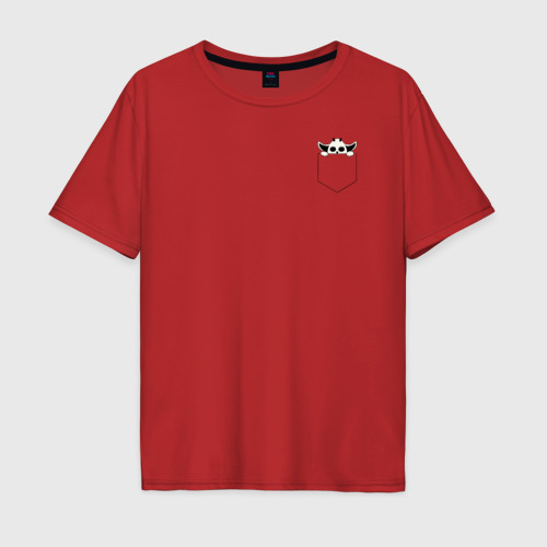 Мужская футболка хлопок Oversize Trench, цвет красный