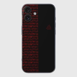 Чехол для iPhone 16 силиконовый с защитой камеры Валькнут рунический алфавит