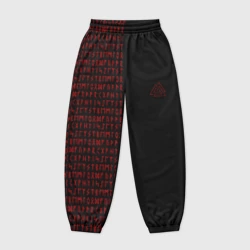 Женские джоггеры оверсайз 3D Валькнут рунический алфавит