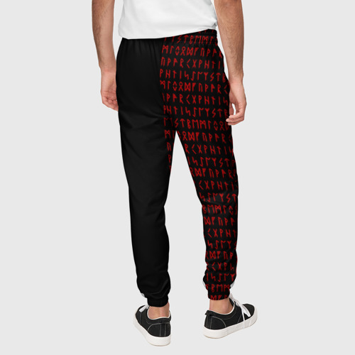 Мужские брюки 3D Валькнут рунический алфавит, цвет 3D печать - фото 5
