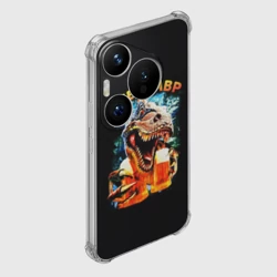 Чехол для Huawei Pura 70 Пивозавр надпись на спине - фото 2