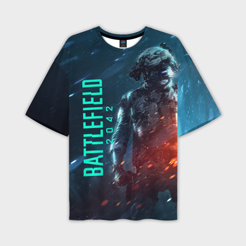Мужская футболка oversize 3D Battlefield 2042 soldier wars, цвет 3D печать