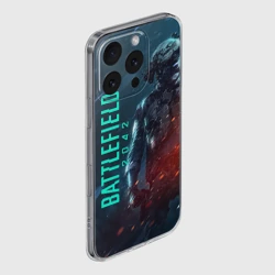 Чехол для iPhone 16 Pro Max силиконовый с защитой камеры Battlefield 2042 soldier wars - фото 2