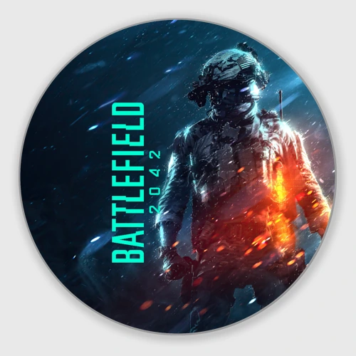 Круглый коврик для мышки Battlefield 2042 soldier wars