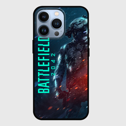 Чехол для iPhone 13 Pro Battlefield 2042 soldier wars, цвет черный