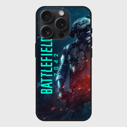 Чехол силиконовый для Apple iPhone 15 Pro матовый Battlefield 2042 soldier wars