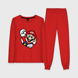 Женская пижама с лонгсливом хлопок Mario - face