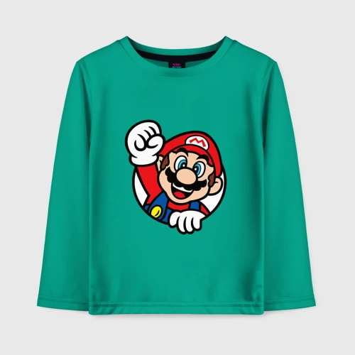 Детский лонгслив хлопок Mario - face