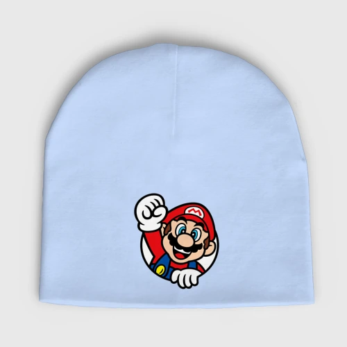 Детская шапка демисезонная Mario - face