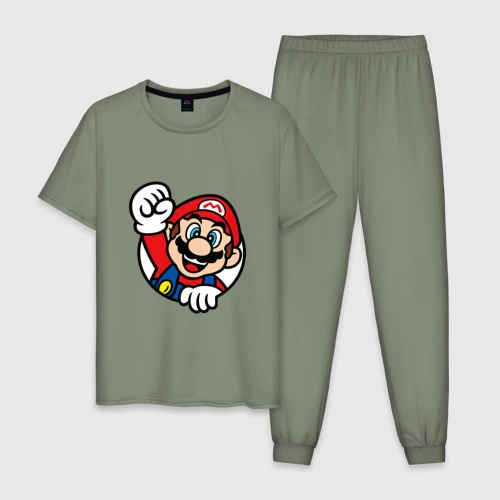 Мужская пижама хлопок Mario - face