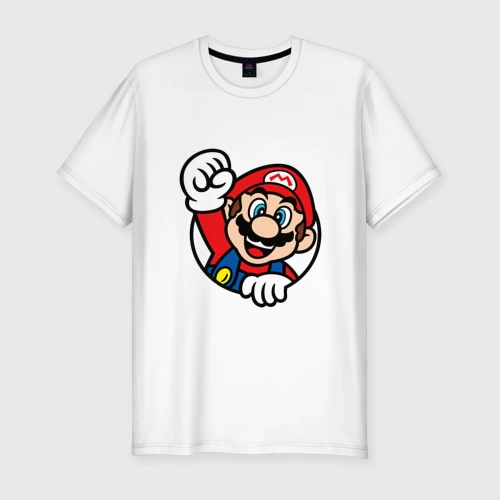 Мужская футболка хлопок Slim Mario - face