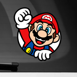 Mario - face – Наклейка на автомобиль с принтом купить