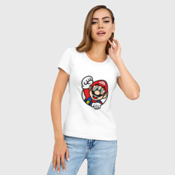 Женская футболка хлопок Slim Mario - face - фото 2