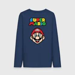 Мужской лонгслив хлопок Mario - face - фото 2