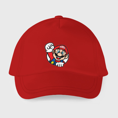 Детская бейсболка Mario - face, цвет красный - фото 2